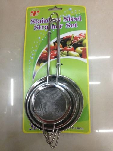 3PC wide-tip ear oil leakage of stainless steel mesh colander