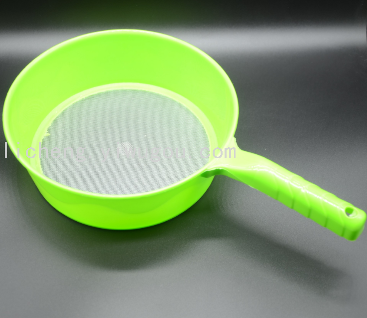 Handle Strainer Kitchen Tools Plastic Colander Flour Screening Mesh Export Kitchen Baking Tools Wive-Screen Ladle