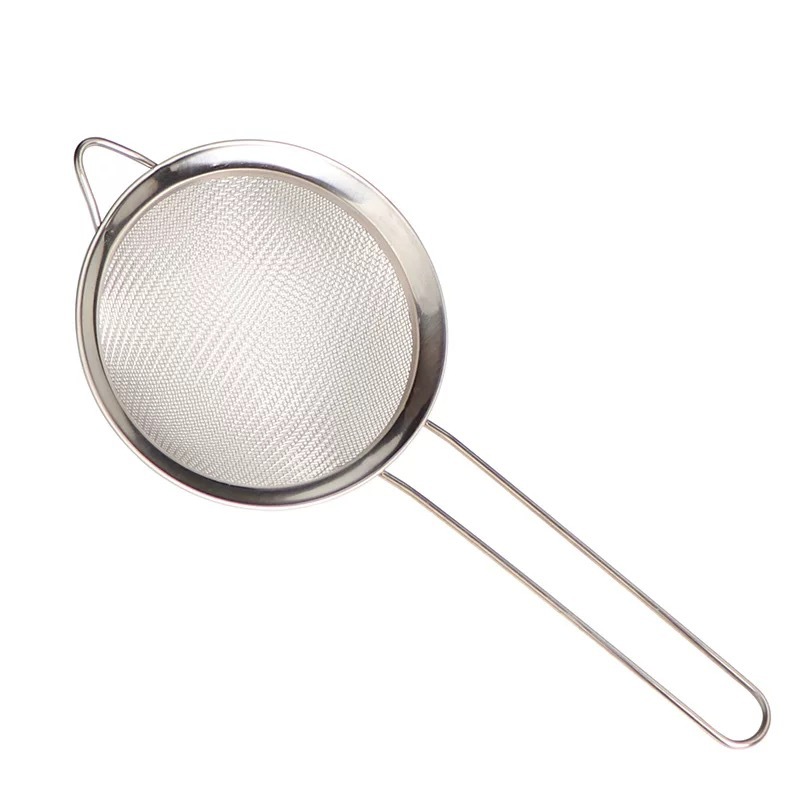 Stainless Steel Hand-Held Sieve Flour Sifter Fruit Milk Strainer Colander Plug Oil Fishing Home Baking Tools