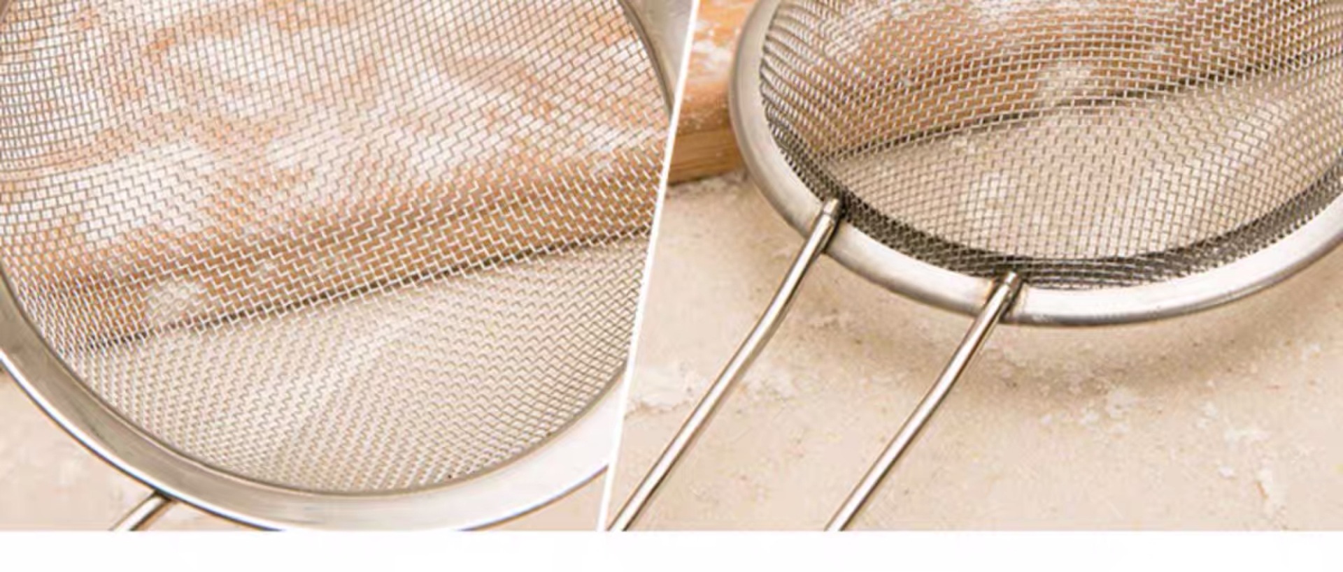 Stainless Steel Hand-Held Sieve Flour Sifter Fruit Milk Strainer Colander Plug Oil Fishing Home Baking Tools Stainless Steel Hand-Held Sieve Flour Sifter Fruit Milk Strainer Colander Plug Oil Fishing Home Baking Tools