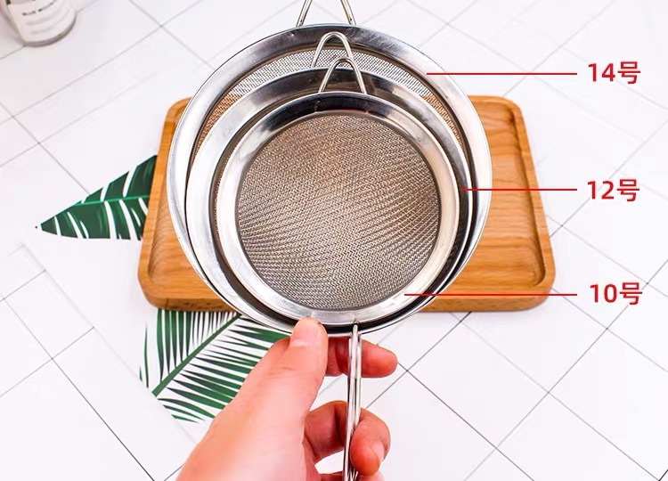 Stainless Steel Hand-Held Sieve Flour Sifter Fruit Milk Strainer Colander Plug Oil Fishing Home Baking Tools Stainless Steel Hand-Held Sieve Flour Sifter Fruit Milk Strainer Colander Plug Oil Fishing Home Baking Tools