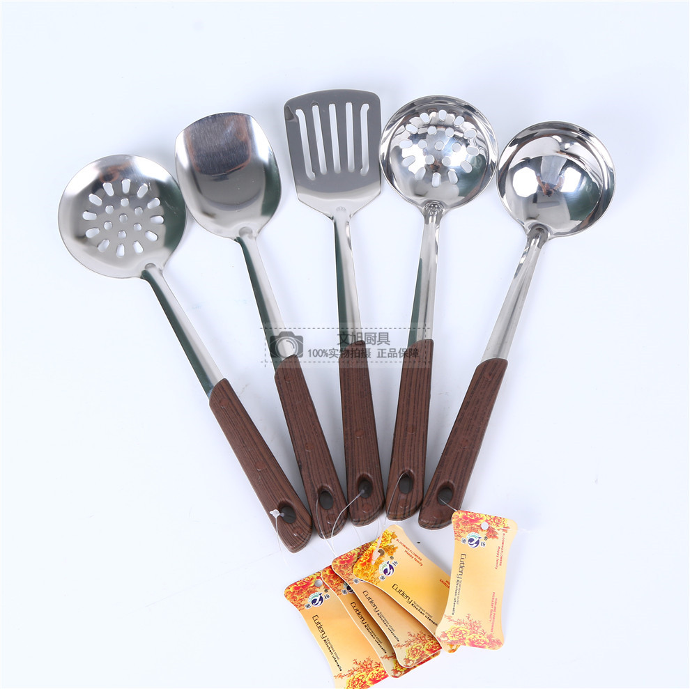 Soup Spoon and Spatula Spatula Colander Household Kitchen Utensils Spatula Stainless Steel Kitchenware Set