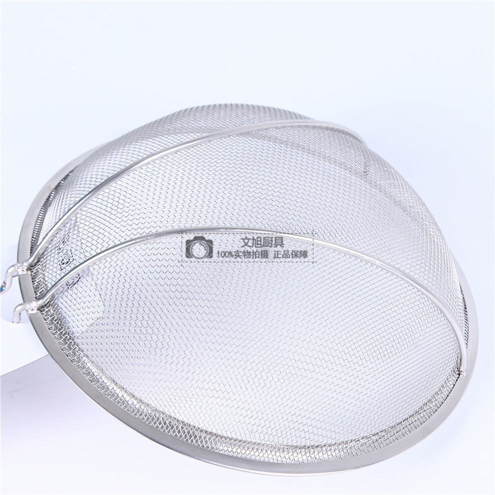 Household Stainless Steel Colander Fried Small Hole Strainer Spoon Wooden Handle Spoon Strainer Spicy Strainer