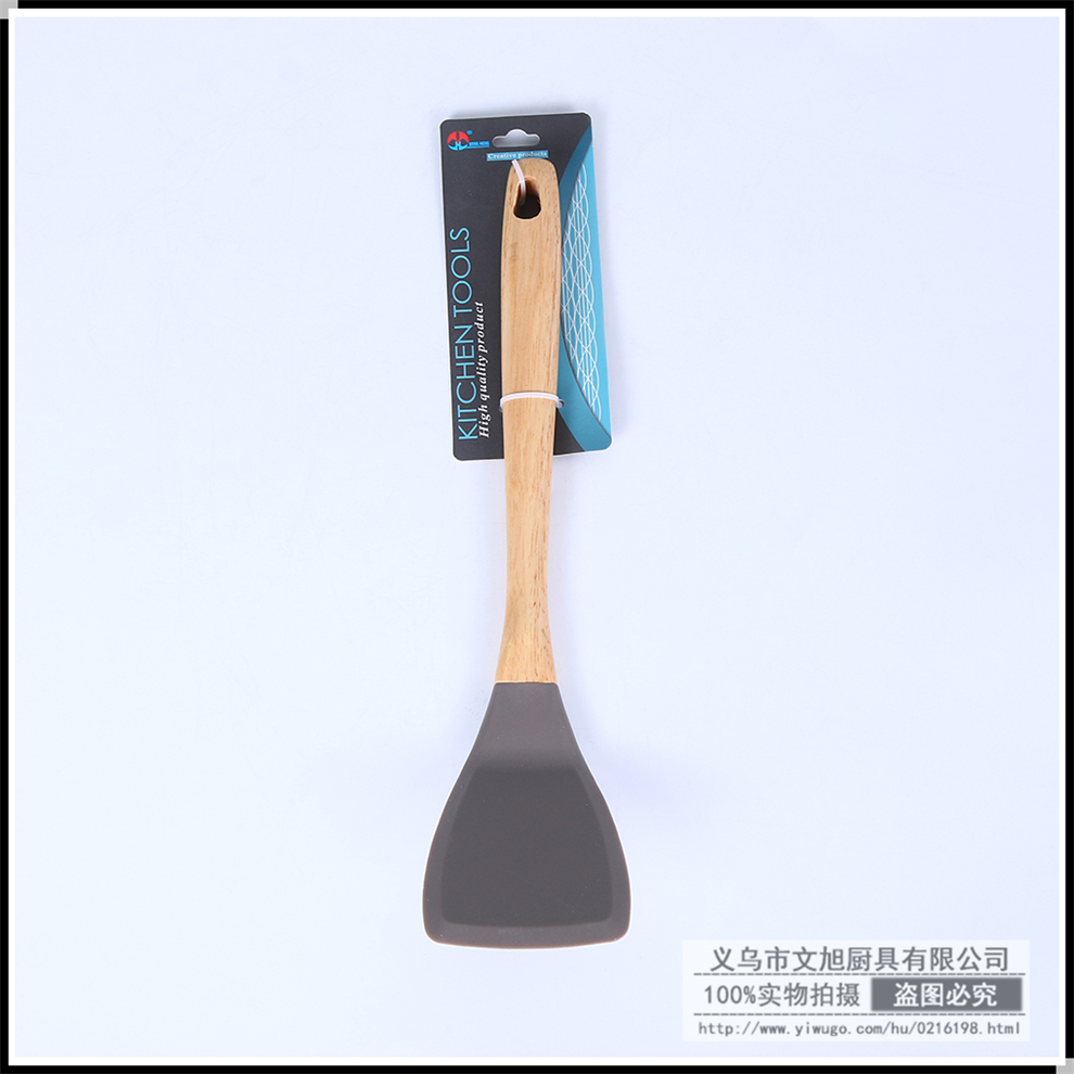 Wooden Handle Non-Stick Spatula Spatula Silicone Kitchenware High Temperature Resistant Oil Brush Cooking Spoon and Shovel Spatula Colander Factory Direct Sales Wooden Handle Non-Stick Spatula Spatula Silicone Kitchenware High Temperature Resistant Oil Brush Cooking Spoon and Shovel Spatula Colander Factory Direct Sales
