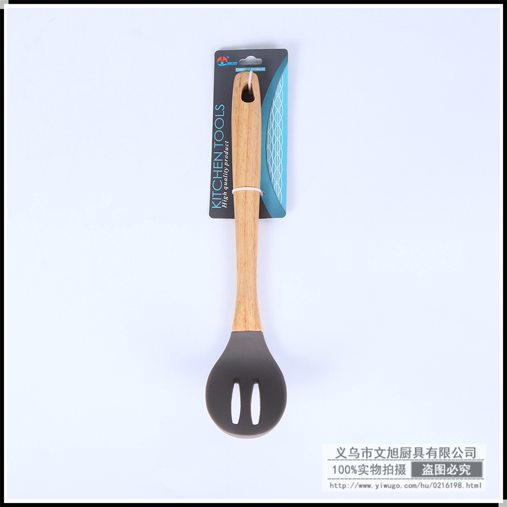 Wooden Handle Non-Stick Spatula Spatula Silicone Kitchenware High Temperature Resistant Oil Brush Cooking Spoon and Shovel Spatula Colander Factory Direct Sales Wooden Handle Non-Stick Spatula Spatula Silicone Kitchenware High Temperature Resistant Oil Brush Cooking Spoon and Shovel Spatula Colander Factory Direct Sales