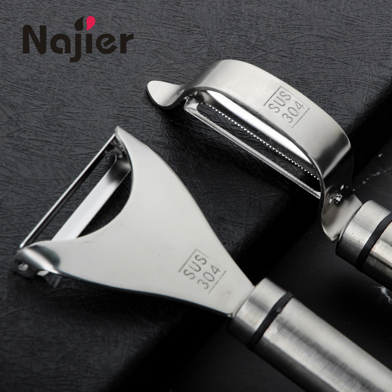 Factory Direct Sales 304 Stainless Steel Peeler Fruit Peeler Multifunction Paring Knife Kitchen Gadgets Wholesale