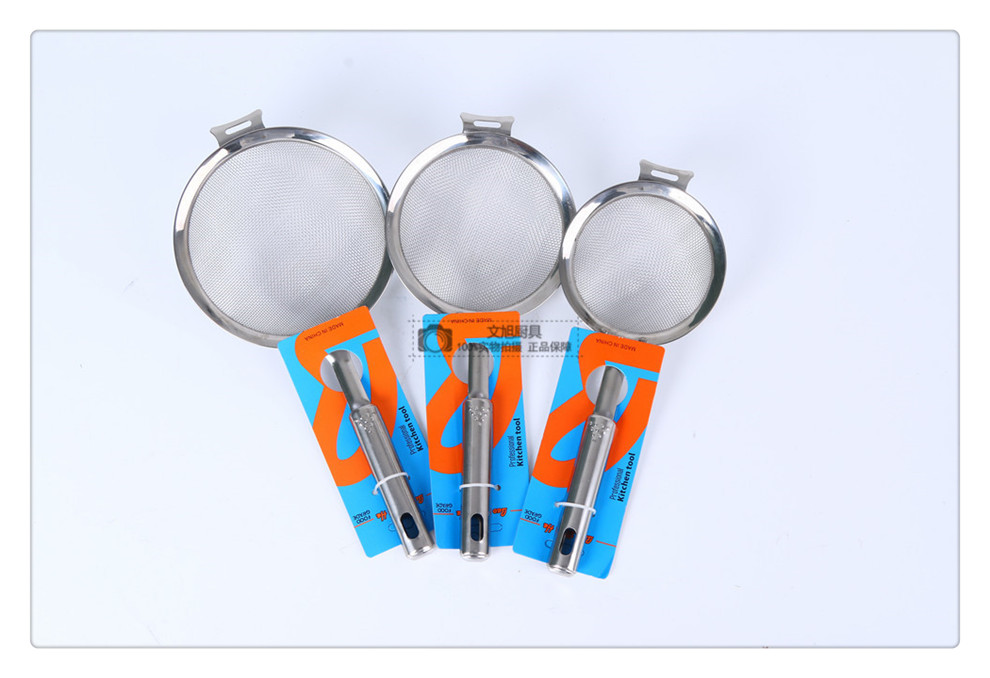 Stainless Steel Colander Fine Strainer Filter Soybean Milk Machine Traditional Chinese Medicine Juice Filter Net Mesh Spoon Strainer Spoon Hot Pot Spoon