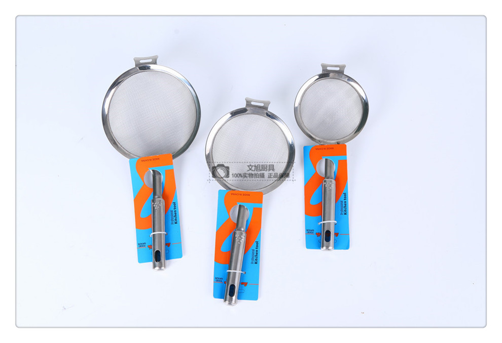 Stainless Steel Colander Fine Strainer Filter Soybean Milk Machine Traditional Chinese Medicine Juice Filter Net Mesh Spoon Strainer Spoon Hot Pot Spoon
