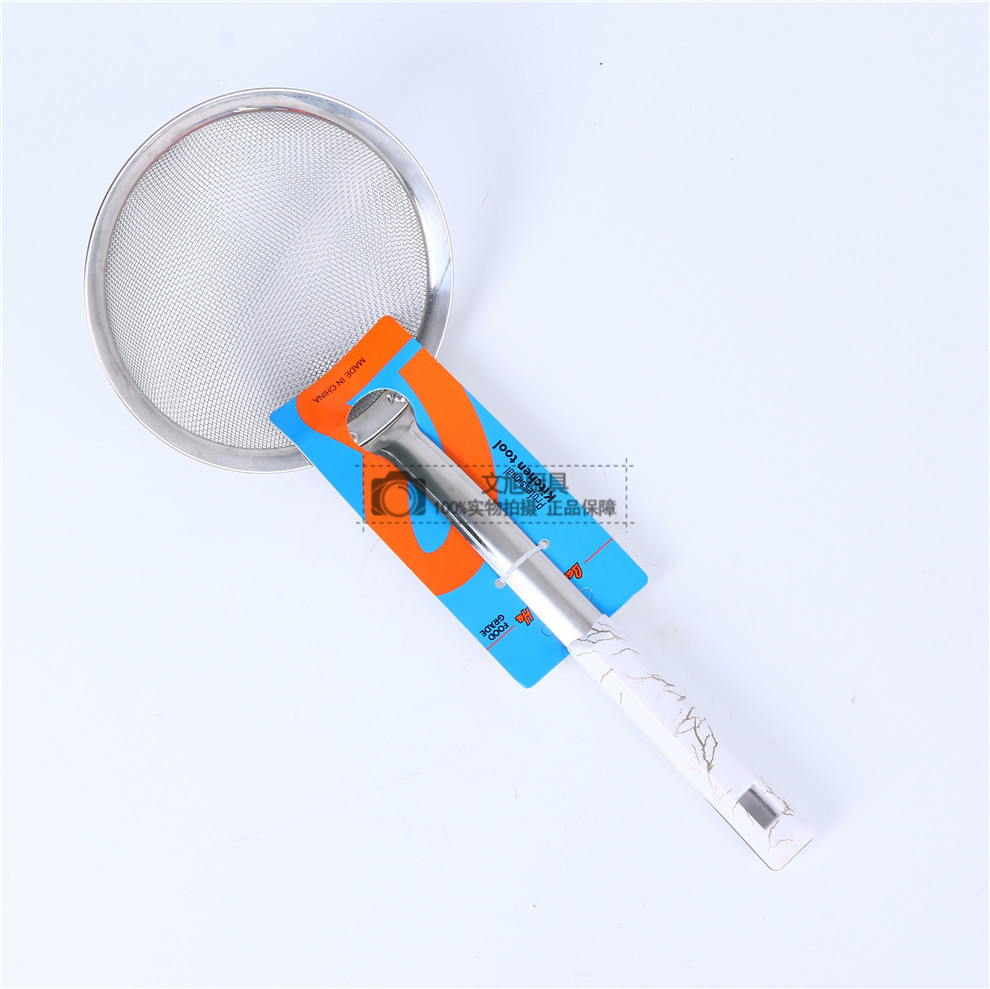 Stainless Steel Colander Punching Oil Leakage Fried Strainer Anti-Scald Strainer Fried Kitchenware