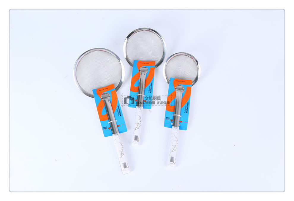 Stainless Steel Colander Punching Oil Leakage Fried Strainer Anti-Scald Strainer Fried Kitchenware