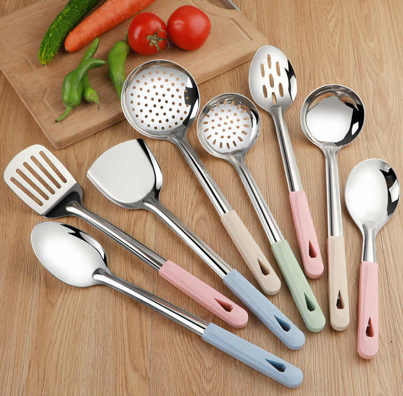 Hot Sale Wood Grain Ladel 12 Colander Factory Direct Sales Stainless Steel Kitchenware Home Kitchen Supplies Wholesale Hot Sale Wood Grain Ladel 12 Colander Factory Direct Sales Stainless Steel Kitchenware Home Kitchen Supplies Wholesale