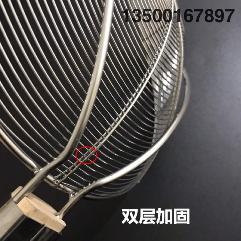 Stainless Steel Drain Scoop Filter Net Fishing Noodles Strainer Fried Steel Wire Large Fence Strainer Long Handle Commercial Colander