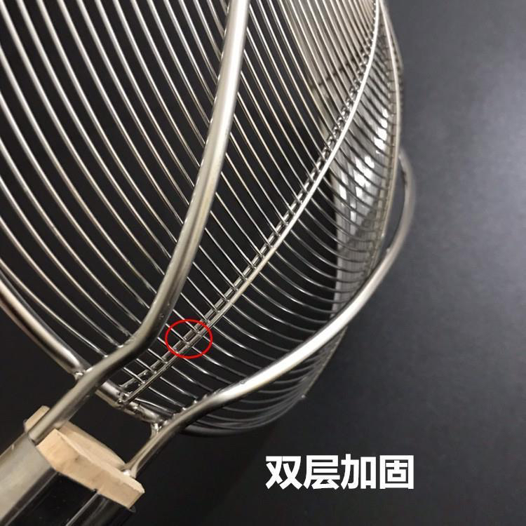 Stainless Steel Drain Scoop Filter Net Fishing Noodles Strainer Fried Steel Wire Large Fence Strainer Long Handle Commercial Colander