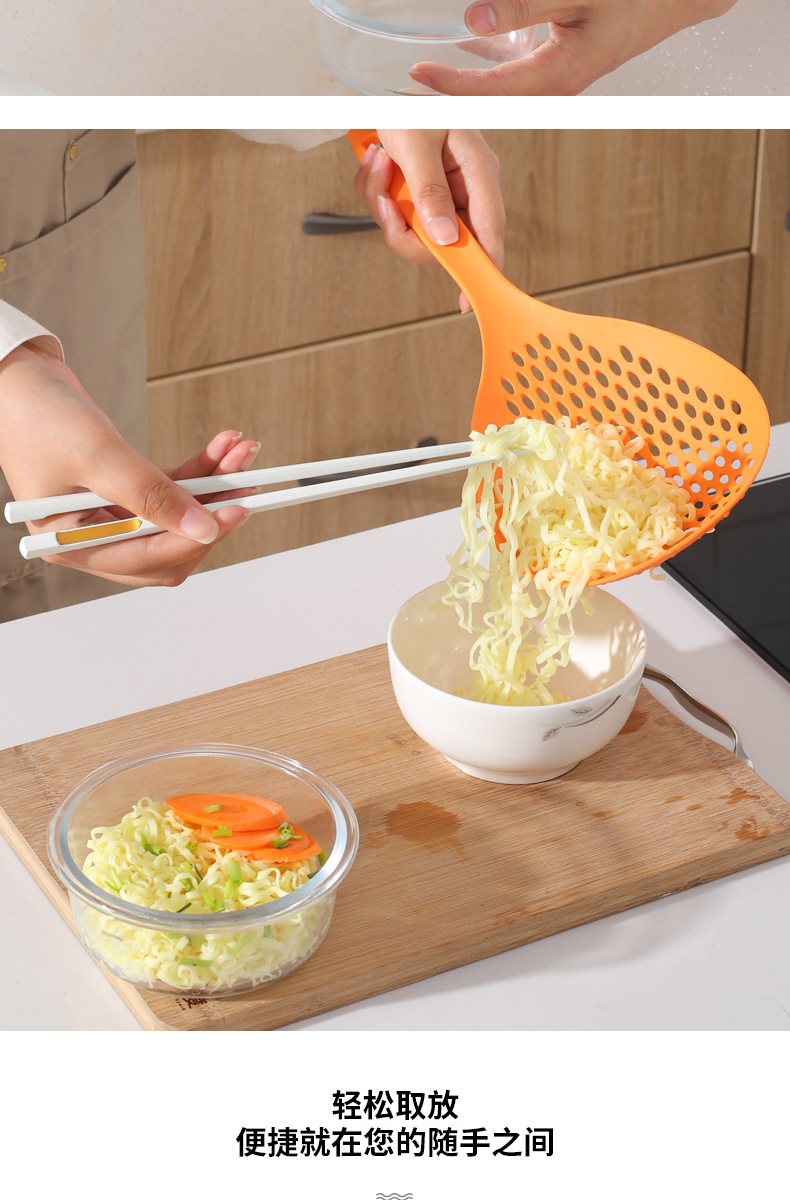Plastic Net Hongda Colander Kitchen Strainer Long Handle Hot Pot Dumpling Noodles Soup round High Temperature Resistant Artifact Plastic Net Hongda Colander Kitchen Strainer Long Handle Hot Pot Dumpling Noodles Soup round High Temperature Resistant Artifact