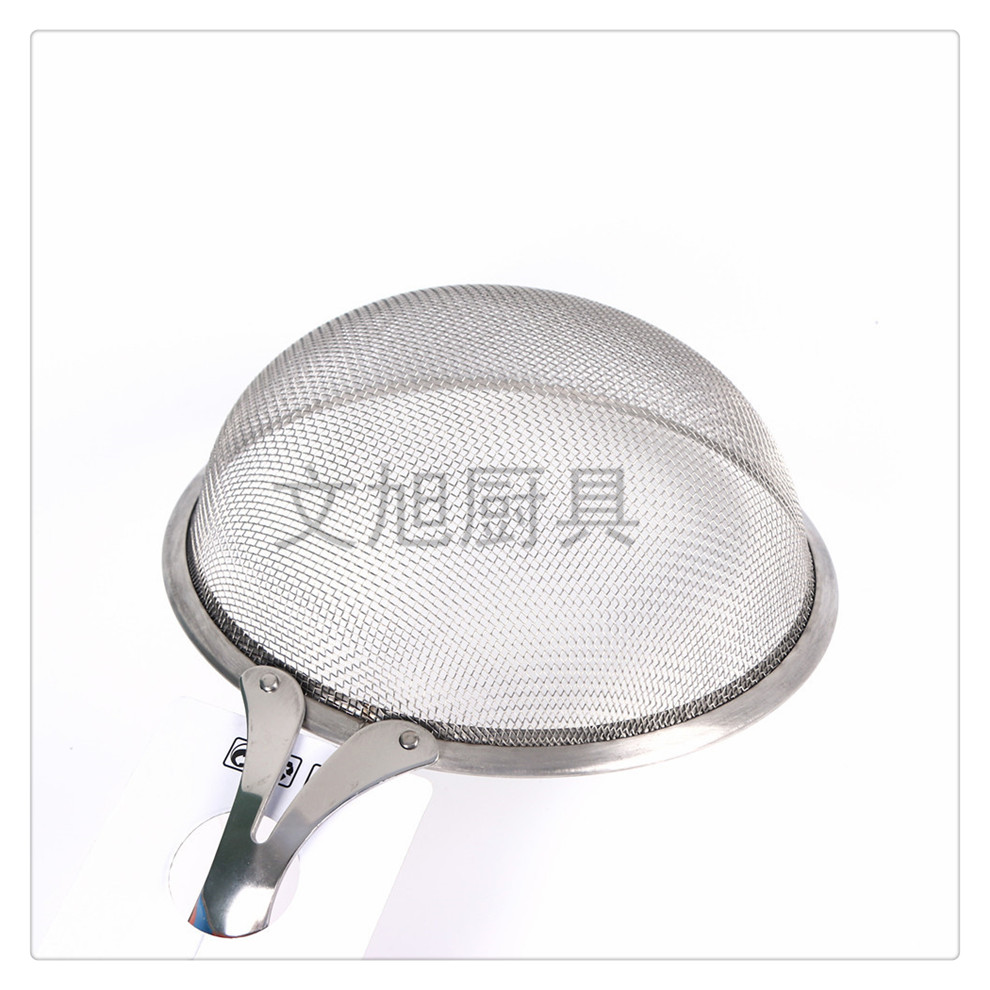 Wooden Handle Stainless Steel Colander Road Filter Kitchen Strainer Commercial Large Oil Grid Household Strainer Wooden Handle Stainless Steel Colander Road Filter Kitchen Strainer Commercial Large Oil Grid Household Strainer