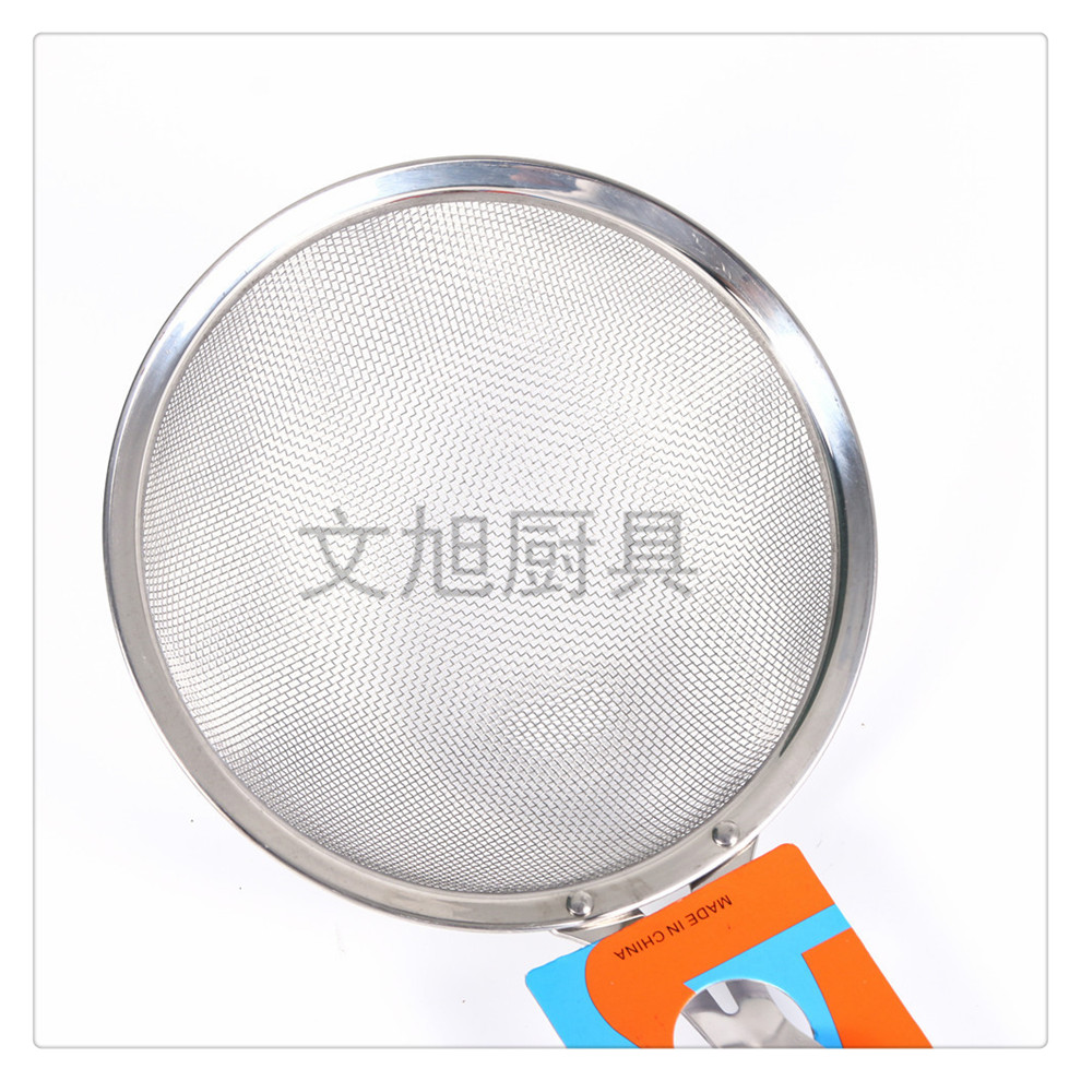 Wooden Handle Stainless Steel Colander Road Filter Kitchen Strainer Commercial Large Oil Grid Household Strainer Wooden Handle Stainless Steel Colander Road Filter Kitchen Strainer Commercial Large Oil Grid Household Strainer