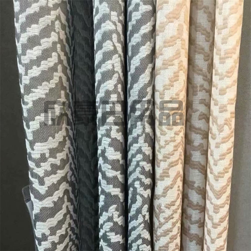 New Chinese style curtain finished curtain fabric simple modern balcony bay window living room French window plane window