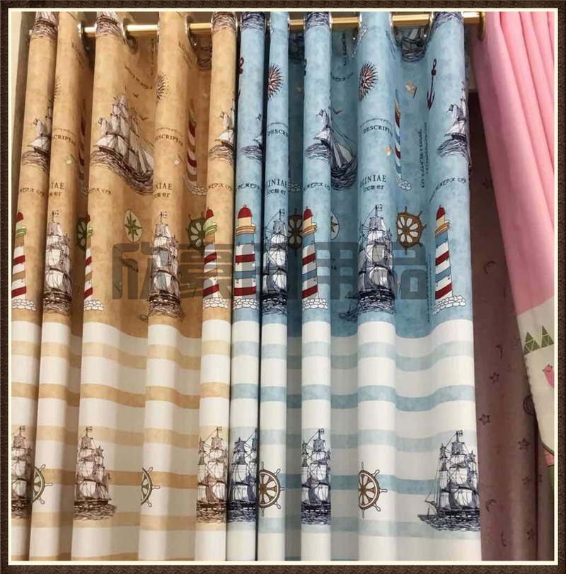 New Chinese style curtain finished curtain fabric simple modern balcony bay window living room French window plane window New Chinese style curtain finished curtain fabric simple modern balcony bay window living room French window plane window