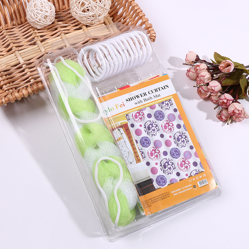 Punch-Free Waterproof and Mildew-Proof Curtain Fabric Bathroom Curtain Shower Door Shower Room Partition