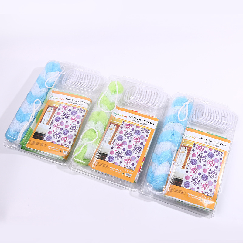 Punch-Free Waterproof and Mildew-Proof Curtain Fabric Bathroom Curtain Shower Door Shower Room Partition