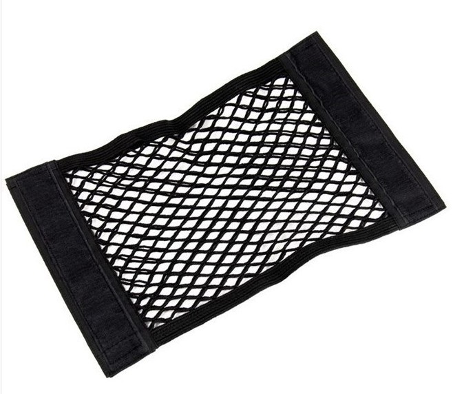 Car Velcro Double-Layer Net Pocket Trunk Storage Bag Car Shopping Bags Car Fire Extinguisher Fixed Net