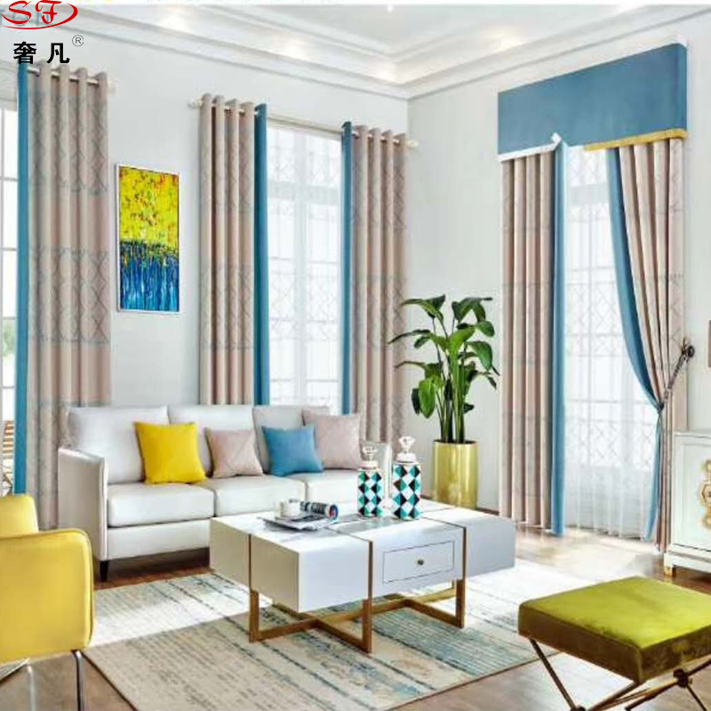 Modern simple custom curtain products shading pure color cotton and linen curtain fabric gauze curtain Nordic wind Modern simple custom curtain products shading pure color cotton and linen curtain fabric gauze curtain Nordic wind