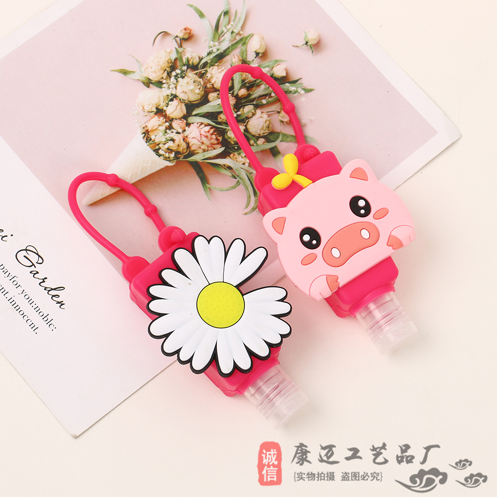 Instant Hand Sanitizer Fire Extinguisher Bottles Washable Children&#039;s Cartoon Outdoor Portable Silicone Hanging Sleeve Pannier Bag Portable Gel Bottle