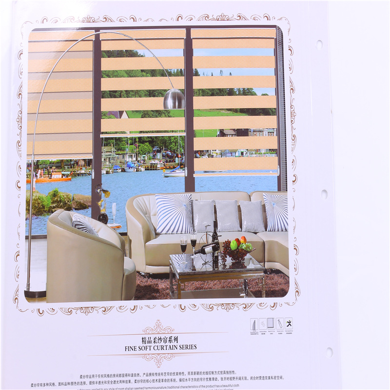 Factory Direct Supply Plain Waterproof Soft Gauze Curtain Fabric Living Room Bedroom Double Layer Room Darkening Roller Shade Bathroom Bathroom
