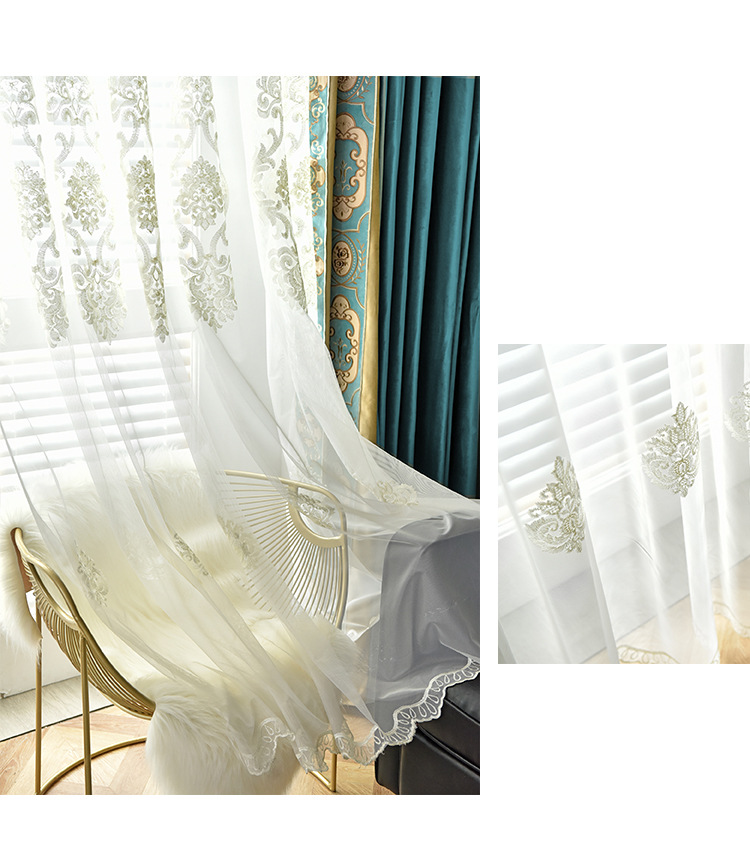 High-End Dutch Flannel Shading Curtain Fabric Embroidered Lace Living Room European Style Velvet Cloth Stitching Curtain Customization High-End Dutch Flannel Shading Curtain Fabric Embroidered Lace Living Room European Style Velvet Cloth Stitching Curtain Customization