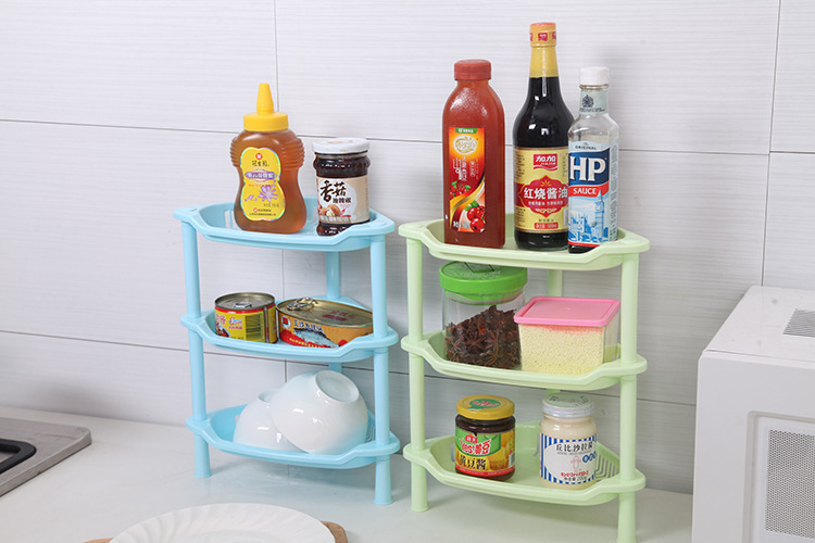Korean Style Bathroom Three-Layer Square Storage Rack Plastic Storage Shelf Bathroom Kitchen Storage Rack Floor-Type Tripod Korean Style Bathroom Three-Layer Square Storage Rack Plastic Storage Shelf Bathroom Kitchen Storage Rack Floor-Type Tripod