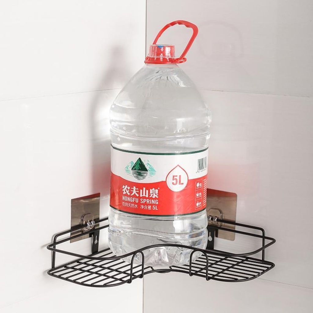 Kitchen shelf non-punch corner bathroom gargle bathroom tripod without trace wall storage rack Kitchen shelf non-punch corner bathroom gargle bathroom tripod without trace wall storage rack