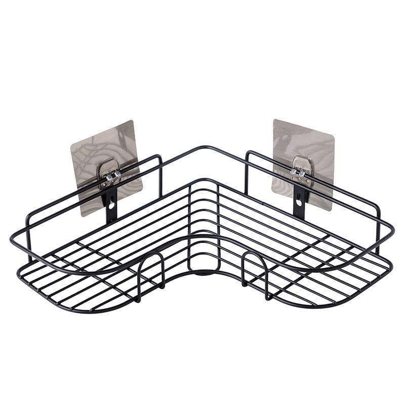 Kitchen shelf non-punch corner bathroom gargle bathroom tripod without trace wall storage rack