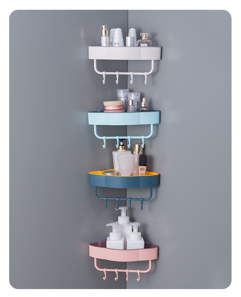 Punch-Free Corner Shelf Bathroom Tripod Kitchen And Toilet Bathroom Wall Hanging Paste Storage Hook Punch-Free Corner Shelf Bathroom Tripod Kitchen And Toilet Bathroom Wall Hanging Paste Storage Hook