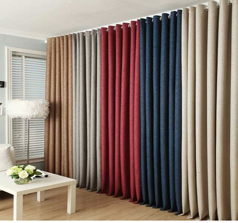 Linen curtain fabric works shade cloth customized foreign trade products