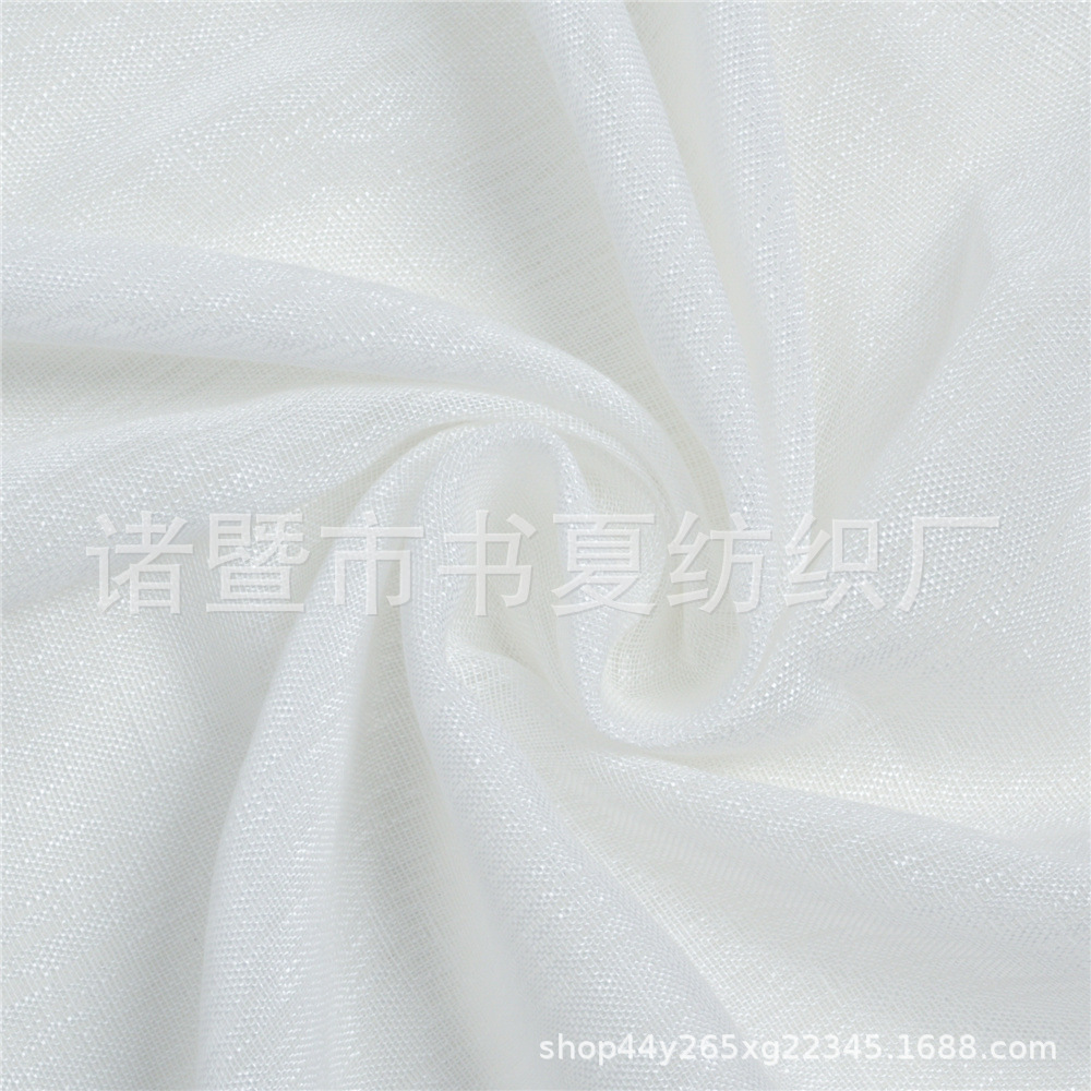 Flax flax curtain fabric white gauze spot customizable Flax flax curtain fabric white gauze spot customizable