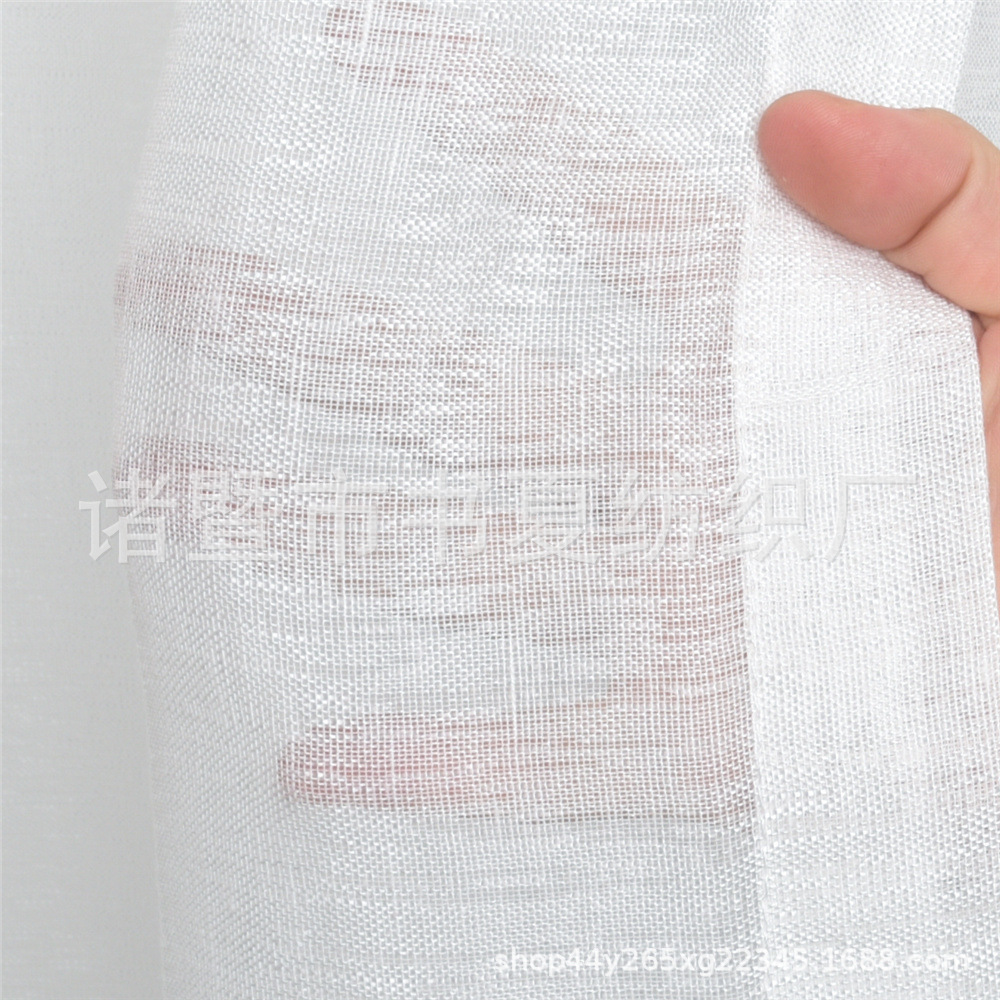 Flax flax curtain fabric white gauze spot customizable Flax flax curtain fabric white gauze spot customizable