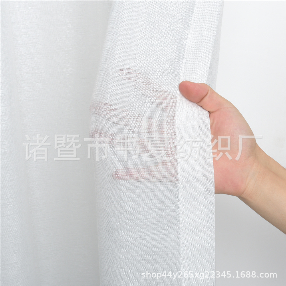 Flax flax curtain fabric white gauze spot customizable Flax flax curtain fabric white gauze spot customizable