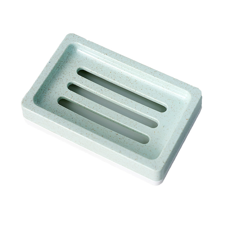 Creative Double-Layer Drain Soap Box Bathroom Shelf Plastic Soap Box Convenient Drain Rack Laundry Soap Box