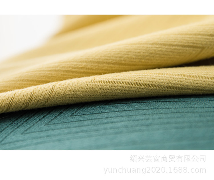 New Nordic Simple Color Contrast Patchwork Cashmere Curtain Full Shading Finished Large Herringbone Curtain Fabric Wholesale New Nordic Simple Color Contrast Patchwork Cashmere Curtain Full Shading Finished Large Herringbone Curtain Fabric Wholesale