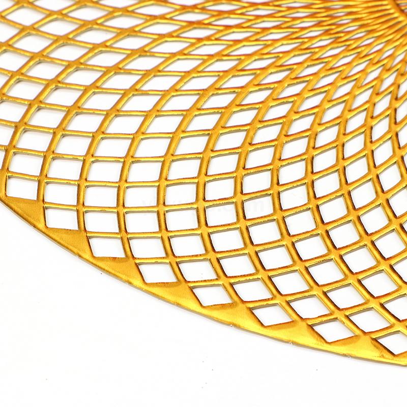 Spiral PVC Bronzing Cutout Mat Heat Insulation Non-Slip Placemat Tea Table Cloth Table Mat Decorative Pad Western-Style Placemat
