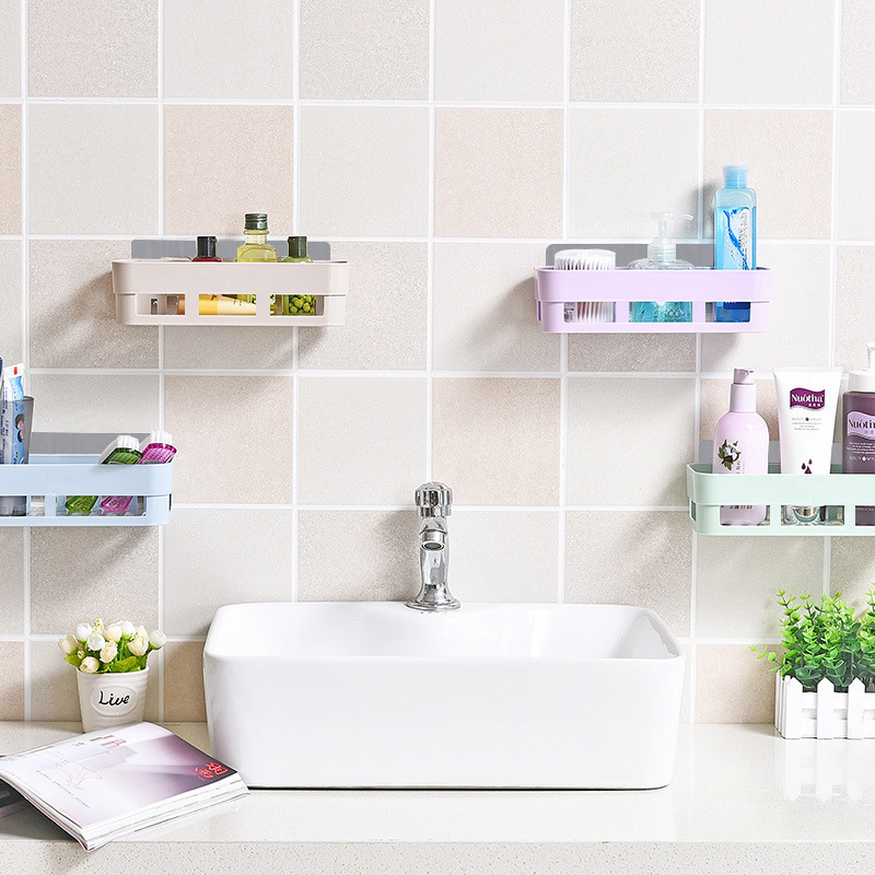 Creative Seamless Strong Glue Nail-Free Shelf Kitchen Bathroom Punch-Free Storage Rack Storage Rack Creative Seamless Strong Glue Nail-Free Shelf Kitchen Bathroom Punch-Free Storage Rack Storage Rack