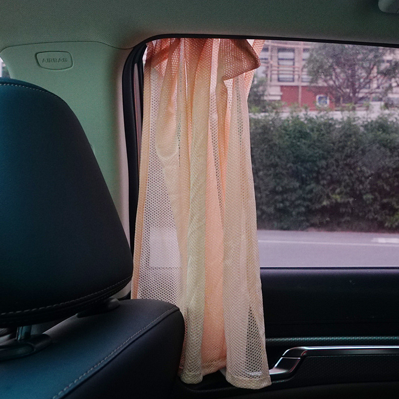 Car Side Window Shading Mesh Curtain Sun Shield Car Adhesive Pad Sunshade Window Sunshield Heat Insulation Side Shield