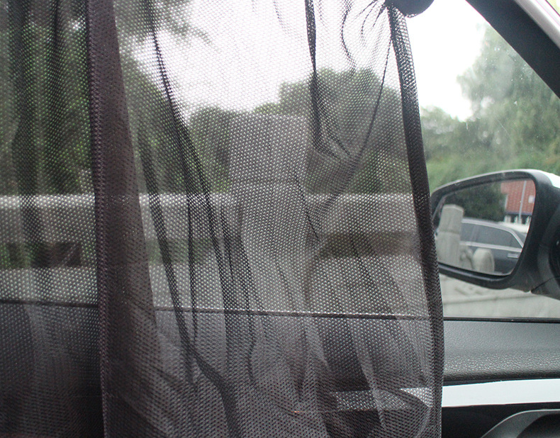 Car Side Window Shading Mesh Curtain Sun Shield Car Adhesive Pad Sunshade Window Sunshield Heat Insulation Side Shield