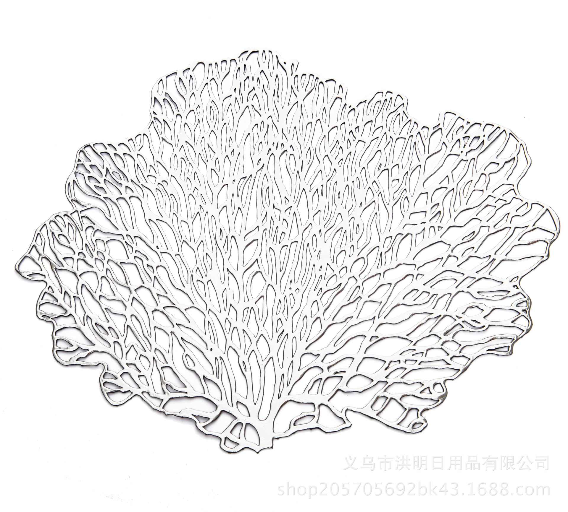 Tree-Shaped PVC Bronzing Cutout Mat Heat Insulation Non-Slip Placemat Tea Table Cloth Table Mat Decorative Pad Western-Style Placemat