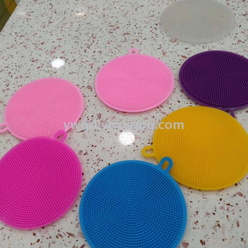 ZD Dishwashing Silicone Dishcloth Wholesale Silicon Dishwashing Brush Vegetable Cleaning Brush Heat Insulation Silica Gel Pad Bowl Brush