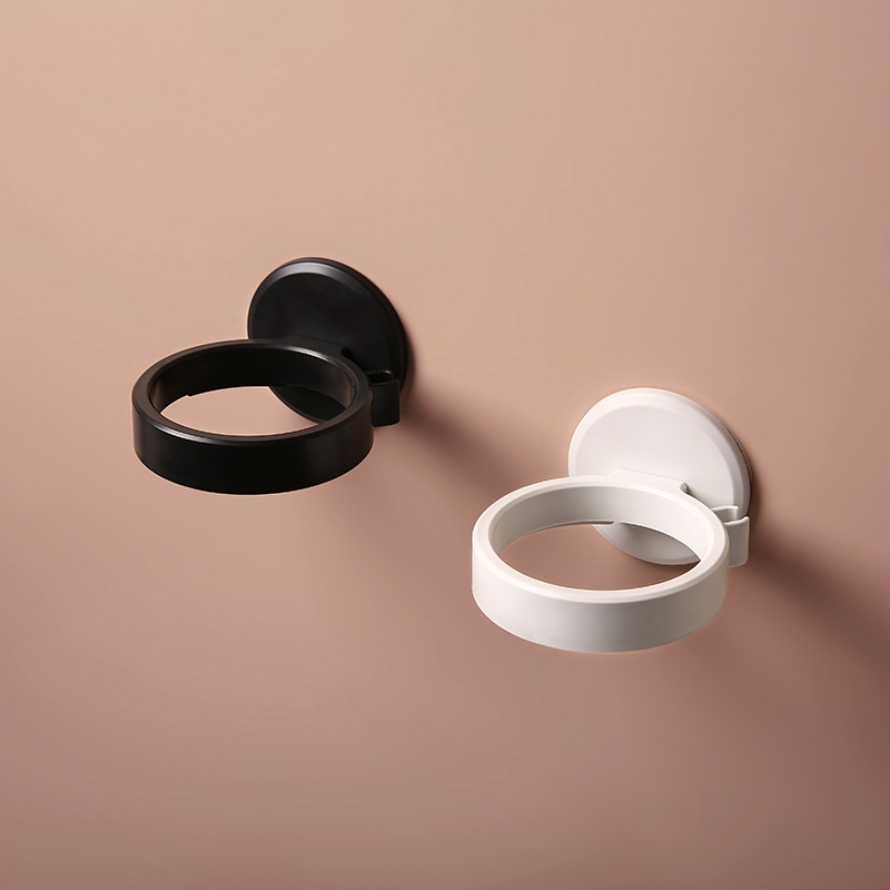 Punch-Free Hair Dryer Rack Bathroom Rack Wall-Mounted Plastic Hair Dryer Shelf Hair Dryer Storage Rack