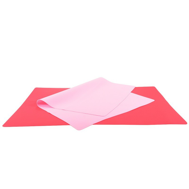 Silicone Dough Kneading Flour Mat Non-Slip Mat Children's Solid Color Western-Style Placemat Heat Insulation Potholder Rectangular Mouse Pad