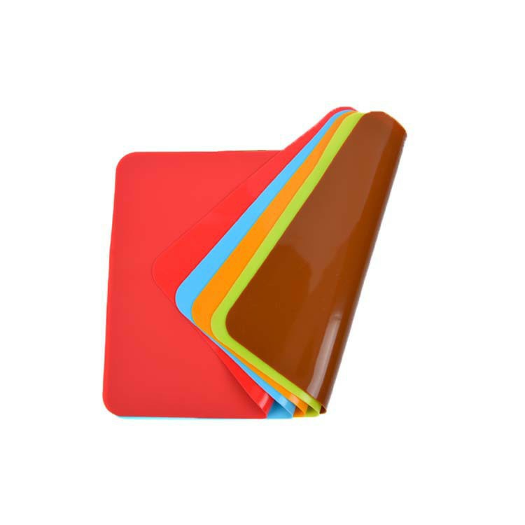 Silicone Dough Kneading Flour Mat Non-Slip Mat Children's Solid Color Western-Style Placemat Heat Insulation Potholder Rectangular Mouse Pad