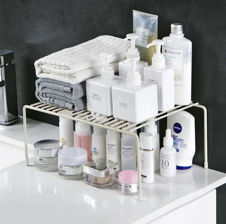 Retractable Iron Art Storage Seasoning Rack Cupboard Dish Rack Bathroom Kitchen Cruet Shelf Kitchenware Draining Rack