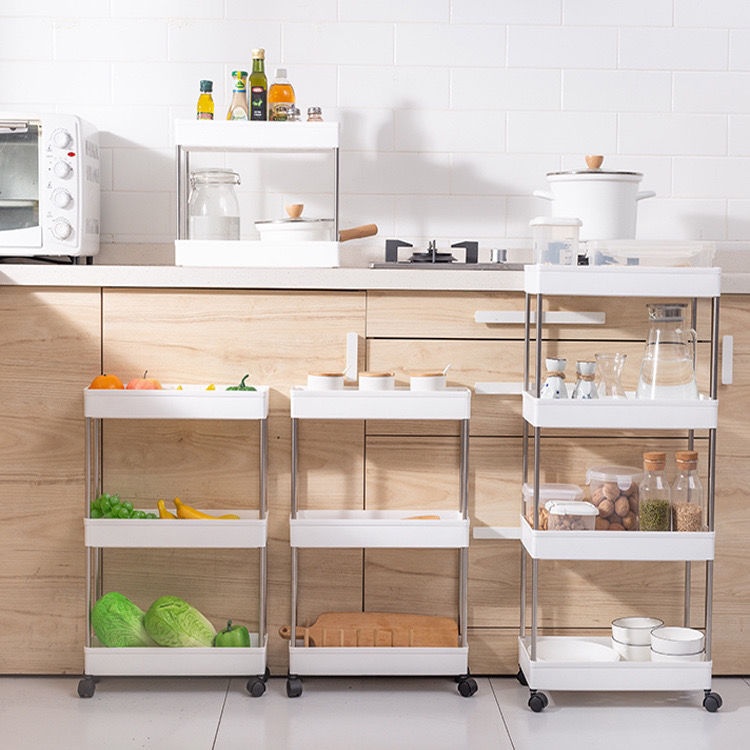 [Multifunctional Pulley Storage Rack] Kitchen Shelf Kitchen Crack Use the Bedroom to Organize Bathroom Storage